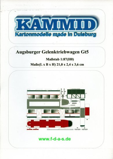 Bastelbogen MAN GT5 - Stadtwerke Augsburg SWA TW 535 - zum Schließen ins Bild klicken