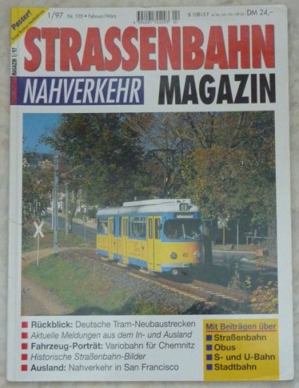 Strassenbahnmagazin Heft 1997/1 - zum Schließen ins Bild klicken