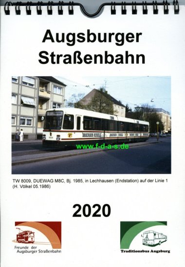 Kalender 2020 der Augsburger Straßenbahn - zum Schließen ins Bild klicken