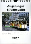 Kalender 2017 der Augsburger Straßenbahn