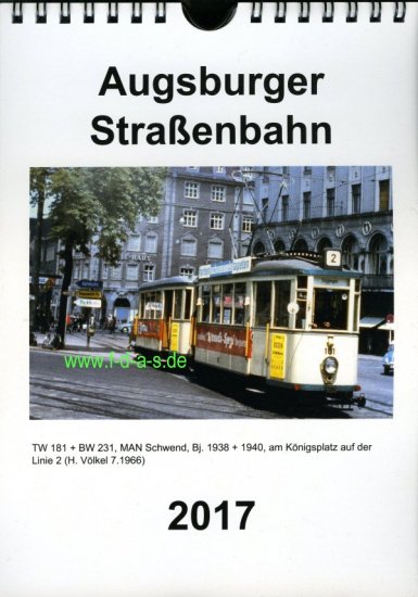 Kalender 2017 der Augsburger Straßenbahn - zum Schließen ins Bild klicken