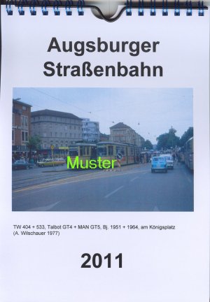 Kalender 2011 der Augsburger Straßenbahn - zum Schließen ins Bild klicken